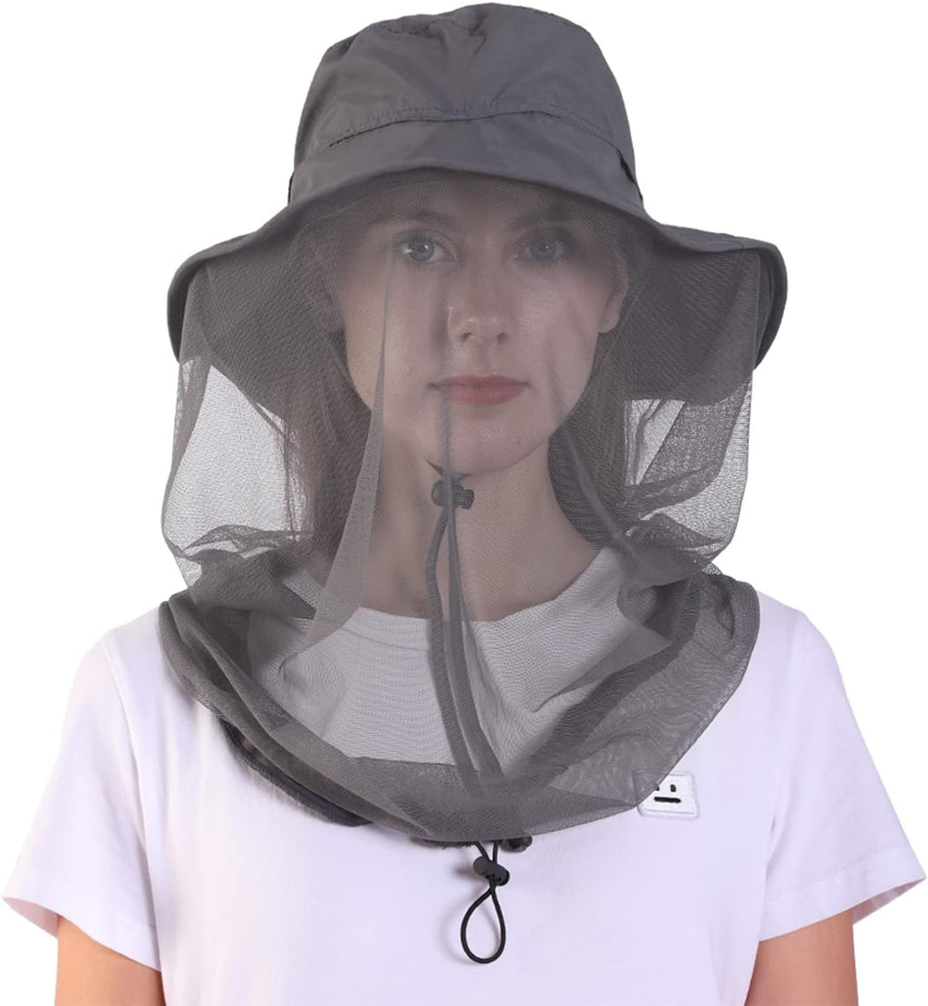 ayamaya Mosquito Head Net Hat for Men Women Sun Hats Wide Brim