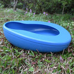 Firm Thick Stable PP Bedpan Heavy Duty Smooth Countoured for Bed-Bound Patient (Blue)