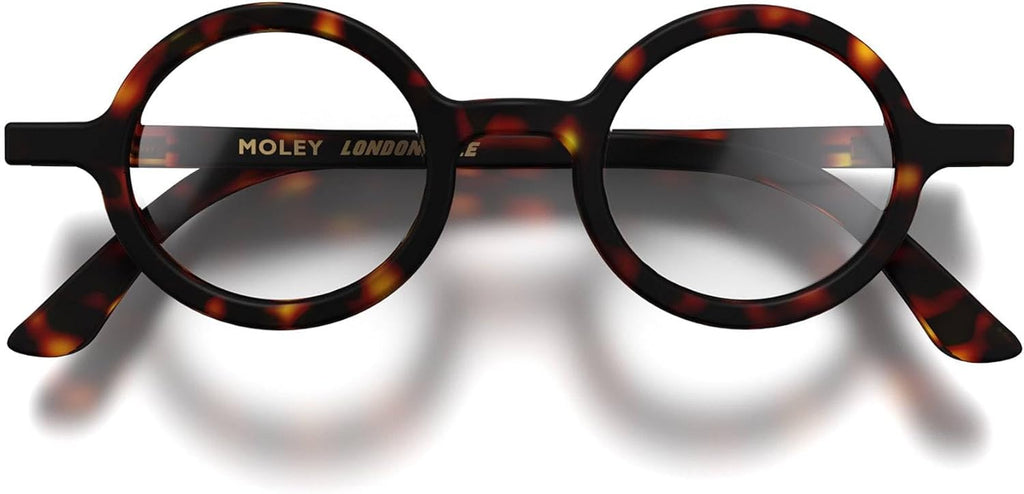 LONDON MOLE® Moley reading glasses | Cool round shaped readers | Men’s Women’s Unisex | Spring hinges