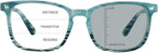 Vintage Square Progressive Multifocal Presbyopic Glasses, Photochromic Gray Sunglasses for Men Women Readers (Slate Blue,+0.00/+2.00 Magnification)