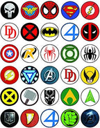 30 x Edible Cupcake Toppers Themed of Hero Power Collection of Edible Cake Decorations | Uncut Edible on Wafer Sheet