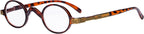 Eyekepper Oval Round Reading Glasses Women Men Small Vintage Reader Eyeglasses Mini with Spring Hinges