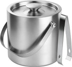 ChefBee Stainless Steel Ice Bucket - 3L Double-Wall Insulated Ice Buckets for Parties with Lid & Tongs, Large Champagne Wine Drink Container Holder, Ideal for Freezer Cocktail Home Bar Accessories