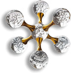 5.5 inch Gold Decor Sparkling Crystal Decorative Balls, Home Decor Living Room, Table Decorations for TV Stand, Entryway, Coffee Table, Office Desk, Shelf, Bedroom, Nightstand, Gifts for Women