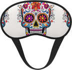 Sugar Skull Eye Mask for Sleeping Soft Satin Sleep Shade Cover Blindfold with Elastic Strap Travel Nap Blackout Eye Shade Cover for Women Men