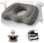 Inflatable Donut Seat Cushion for Tailbone Pain Relief – Coccyx Pillow for Office Chair, Car, Wheelchair & Post Surgery Comfort – Ergonomic Orthopedic Support Pillow for Home & Travel