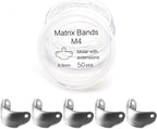 Dental Sectional Matrix System Dental Matrix Ring and Band Set, Dental Sectional Matrix Bands Ring, Dental Clip Clamp Ring, Matrix Bands for Dental Restorations.-6.5mm50pcs