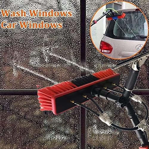 High-Strength Carbon Fiber Retractable High-Altitude Cleaning Window Brush Solar Panel Cleaning Brush Aluminum Alloy Pole Water Fed Brush,6.0 M/19.7 Ft