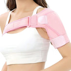 Unisex Shoulder Brace for Torn Rotator Cuff,Arm Sling Shoulder Immobilizer,Shoulders Compression Sleeve and Support For Pain Relief,Adjustable,Suitable for Both Left and Right Arms (Pink, Large)
