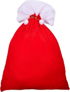 ABOOFAN Large Christmas Drawstring Bag Velvet Christmas Santa Claus Bag for Xmas Present Storage Winter Holiday Party Supply 27.5 x 19.6 Inches