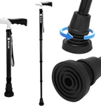 Walking Cane,Portable & Ultra-Light Series, One-Button Telescopic Folding Walking Cane – Like an Umbrella | Compact, Adjustable, All-Terrain Tips, Elegant Muted Tones