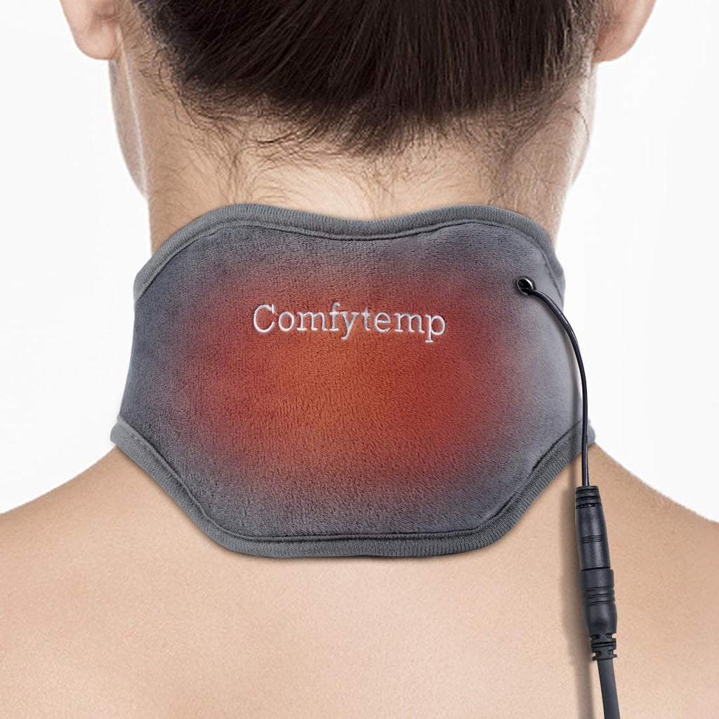 Neck Heating Pad, USB Wearable Heating Pad, Heated Neck Wrap for Comfortable Warmth, 3 Heat Auto-Off, Electric Thermal Brace, Small USB Warmer for Daily Use, Gift for Women Grandma, 16"-22"