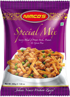 Nimco's Special Mix Snack, Pakistani Style Savory Blend with Peanuts, Chickpeas, Potato Sticks, Green Peas, Vegetarian, Halal, 7.06 oz (200g) (4 count, Nimco's Special Mix)