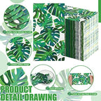 200 Pcs Tropical Palm Leaf Guest Napkins 3 Ply Disposable Paper Hawaiian Luau Green Leaves Decorative Napkins for Bathroom Hawaiian Party Tropical Summer Spring Tea Party Bridal Decorative Towels