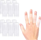 salbsever 20 Pcs Finger Sleeves Protectors Silicone Finger Sleeve Gel Finger Sleeve Protectors Finger Covers Cushions and Protects Rubber Finger Shields Provide Relief forCracked Finger