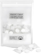 Classycoo Compressed Towel 100 PCS Mini Tablets Disposable Portable Face Towel Cotton Coin Tissue for Travel, Camping, Hiking, Sport, Beauty Salon, Home Hand Wipes and Other Outdoor Activities (White)