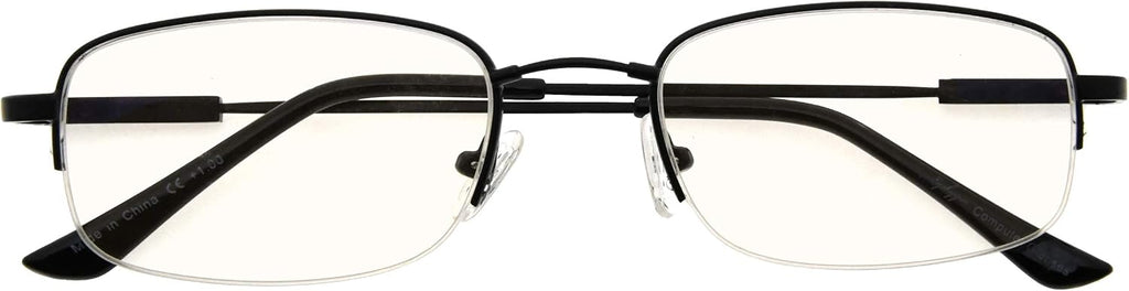 Computer Glasses Men Bendable Titanium Reading Eyeglasses Blue Light Filter