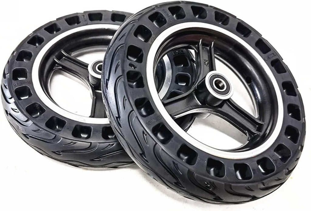 10x2, Wheelchair Front Wheel Accessories, 10inch Electric Wheelchair Replacement Wheels, Honeycomb Solid Tire, Suitable for Most Electric Wheelchairs, Bearing: 12mm，1 Pair