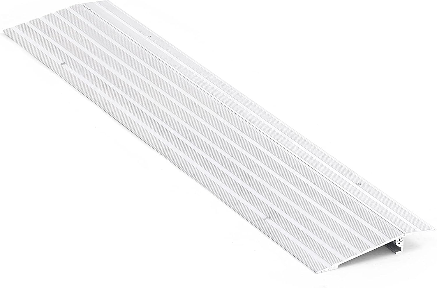 Door Threshold Ramp 1" Rise Door Ramp Aluminum Entry Ramp or Doorways Rated 800 lbs Load Capacity forWheelchair Scooters Power Chairs Walkers Metallic