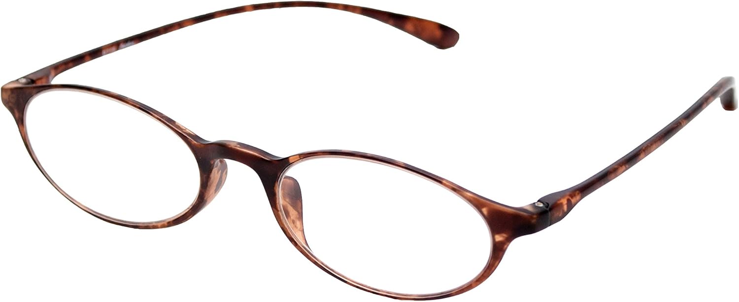 Calabria 719 Flexie Oval Flexible Reading Glasses Men Women Trendy Bendable Readers Lightweight TR 90 Frame Durable Eyeglass