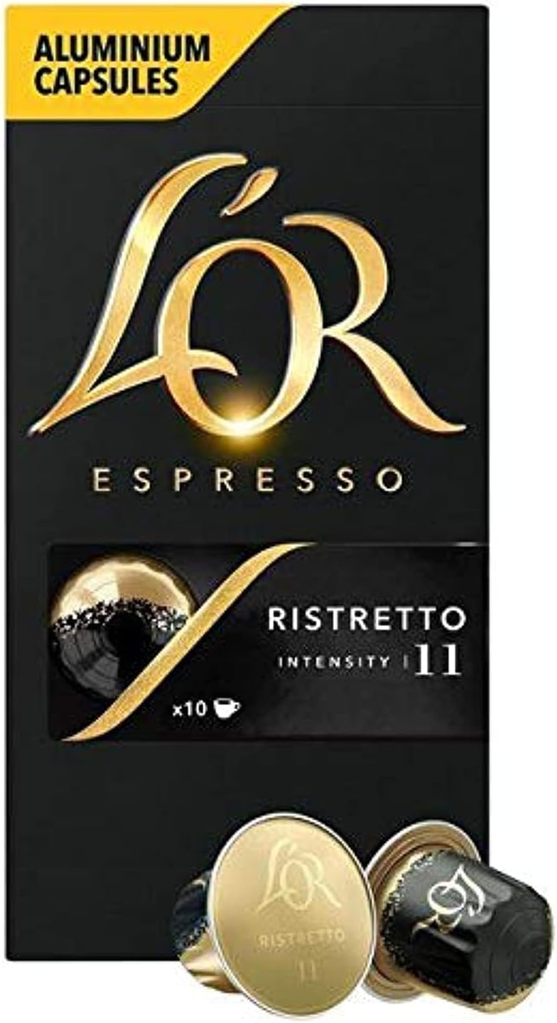 L'OR Espresso Ristretto Aluminium Coffee Capsules, Intensity 11 10 per pack