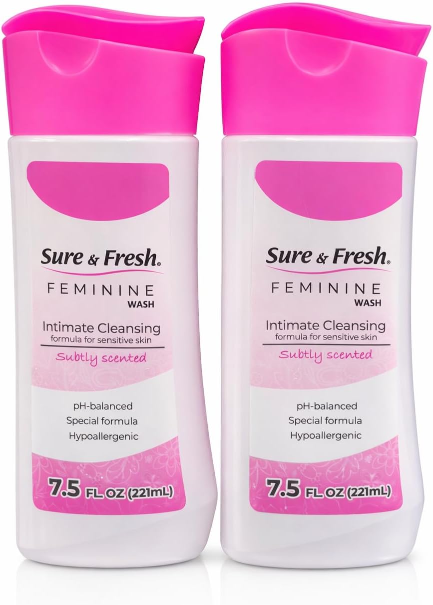 (2 pack) Sure & Fresh Feminine Wash Intimate Cleansing Subtly Scented 7.5 fl oz