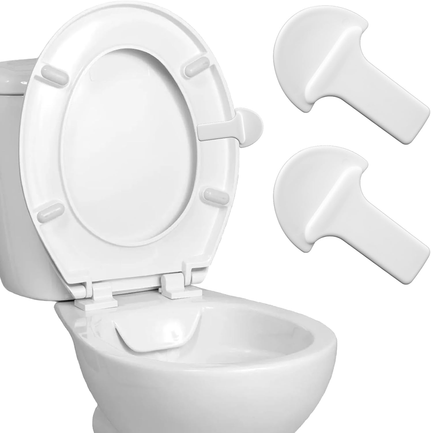 2 Pcs Toilet Seat Lifter, Plastic Toilet Lid Lifter, Avoid Touching the Toilets Lid for Office, Home and Hotel, Easy to Use