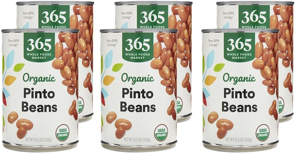 365 by Whole Foods Market, Organic Pinto Beans, 15.5 Ounce (Pack of 6)