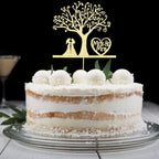 Mrs & Mrs Cake Topper - Romantic Lesbian Wedding Party Decor - LGBT Marriage Union, Love is Love, Gold Glitter