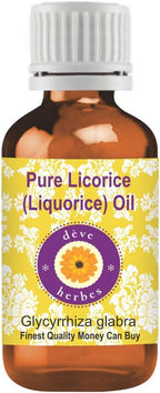 Deve Herbes Liquorice Oil (Glycyrrhiza glabra) | Infused | Pure | Non-Sticky | Lightweight | for Facial Care | Men & Women | 15ml (0.50 oz)