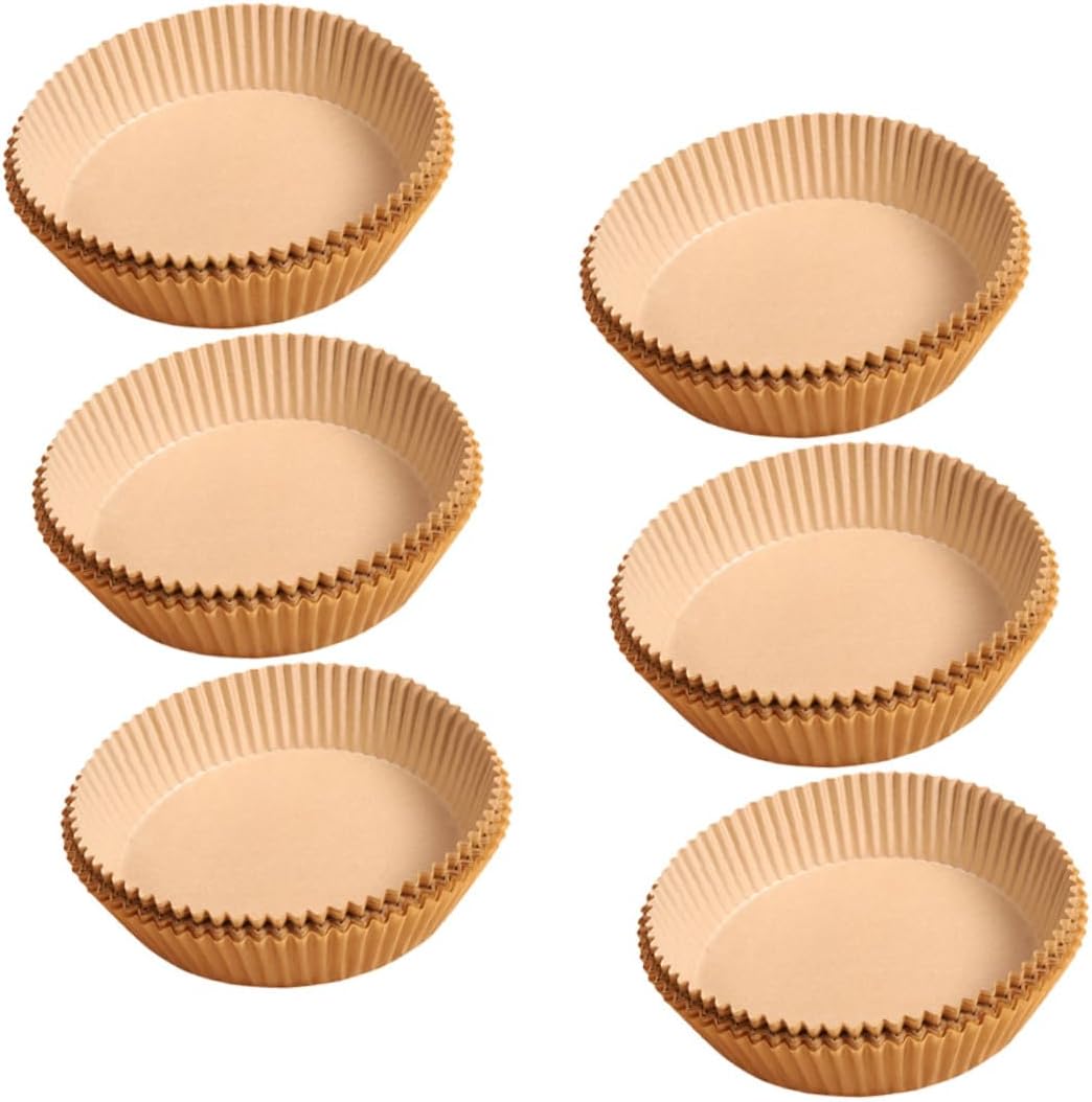 BESTonZON 100pcs Air Fryer Paper Liners round Oil-proof Non-stick Heat-resistant Baking Parchment Sheets for Oven and Air Fryer Cooking