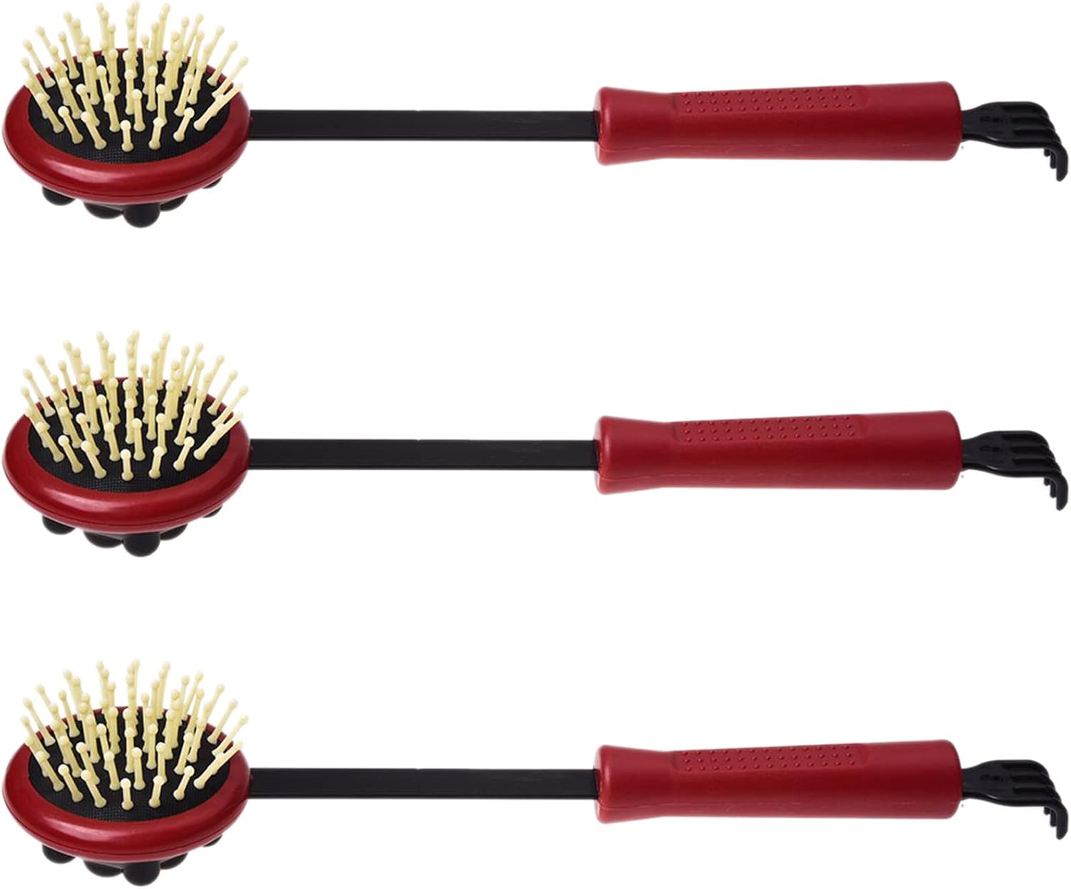 KTELI 3pcs 17.5 inch Long Plastic Back Knock Scratcher Relaxing Massage Hammer