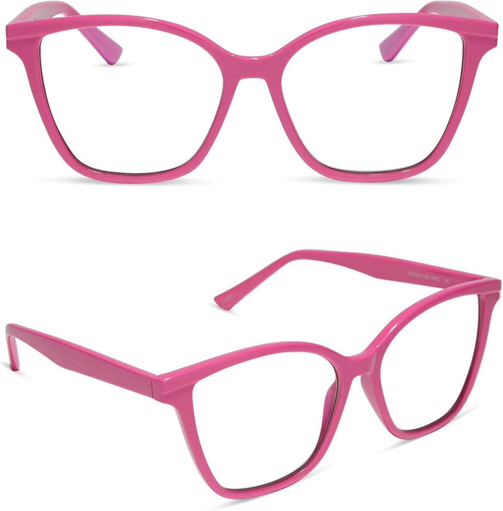 DIFF Leah Reading Glasses | Blue Light Blocking Oversized Readers | Lightweight Rectangle Designer Frames