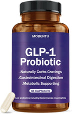 GLP-1 Probiotic with Akkermansia, GLP-1 Supplement with 500M AFU Multi-Strain Probiotic, Improve GLP-1 Levels & Overall Wellness, Digestive & Gut Health for Women & Men - 60 Capsule
