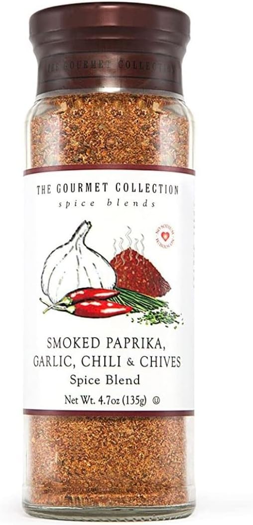 The Gourmet Collection, Smoked Paprika, Garlic, Chili & Chives Spice Blend-Salt Free Seasonings for Cooking Chicken, Beef, Pork, Fish