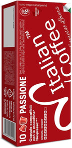 Italian Coffee for Espresso Lovers capsules compatible with Nespresso Original Line machines, Regular pods (100 Count (Pack of 1), Passione Regular)