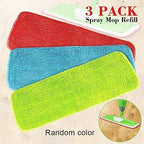 3 Pcs Reusable Microfiber Spray Mop Replacement Head Pads Floor Cleaning Cloth Household Cleaning Mop Accessories (Multi Color)