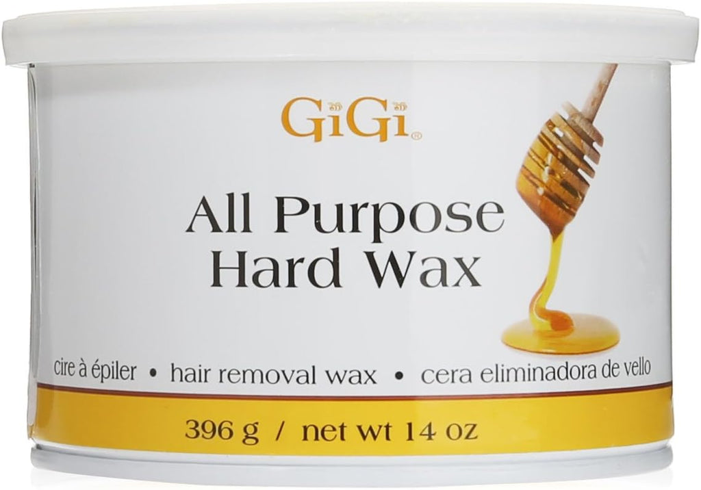 Gigi All Purpose Hard Wax for Hair Removal - DIY At-Home Waxing Kit for Face & Body, 14 Oz