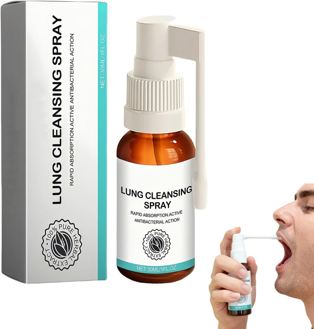 Lung Cleansing Spray,Organic Herbal Lung Cleanse with Mucus Relief,Natural Respiratory Support & Cleansing Spray Breath Easy,Lung for Cleanse Spray (1)