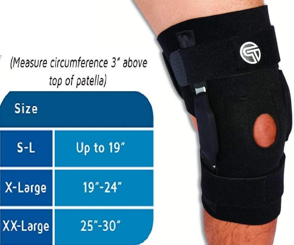 Pro-Tec Athletics Hinged Knee Brace, Wraparound Compression with Dual Axis Hinges for Medial and Lateral Stability, Adjustable Straps, Popliteal Opening for Comfort, Moderate Range of Motion, Medium