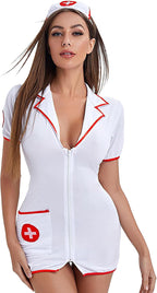 Women's Nurse Lingerie Set Dress Cosplay Costume Roleplay Outfits