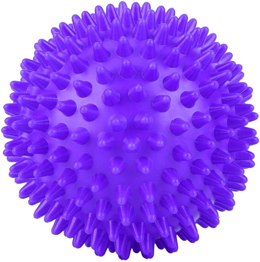 ZJchao Spiky Massage Balls, 7.5cm/9cm Muscle Soreness Massager Ball, Spiky for Deep Tissue Back Massage, Rubber Balls for Pain Relief & Plantar Fasciitis(5#)