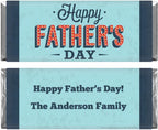 Happy Father's Day Marquee Personalized Candy Bar Wrapper - Set of 36