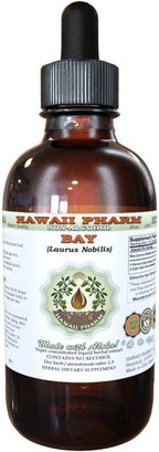 Bay Alcohol-Free Liquid Extract, Bay (Laurus Nobilis) Dried Leaf Glycerite Hawaii Pharm Natural Herbal Supplement 2 oz