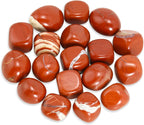Red Jasper Crystals Stone, Polished Stones & Rocks, Natural Healing Crystals for Chakra Balancing, Meditation, Spiritual Decor, Tumbled Stones for Energy, Reiki, Gifts (0.5LB)