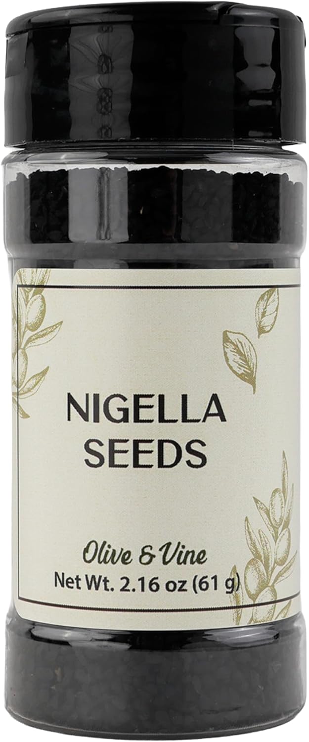 Olive & Vine Nigella Seeds, Earthy Flavor, For Baking & Curry, Rich Tradition, Authentic Taste, For Global Recipes (2.16 Ounce)
