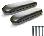 Healthline Padded Armrests for Wheelchair, Universal Arm Pads Replacement Black, 14’ Full Length (2)
