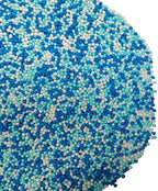 Homankit White and Blue Nonpareils Sprinkles Edible Cookie Decorations Mini Pearls for Decorating Cake, Baking, Cupcake Toppers, Ice Cream, Donuts 3.88 Ounce