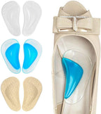 Dr. Foot's Arch Support Shoe Insoles for Flat Feet, Gel Arch Inserts for Plantar Fasciitis, Adhesive Arch Pad for Relieve Pressure and Feet Pain- 3 Pairs (Beige+Blue+ Clear, 3 Count (Pack of 1))