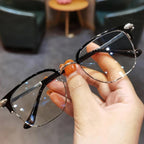 Ultra Light Anti Blue Presbyopic Glasses, Titanium Frame HD Reading Glasses with Spring Hinge, for Men Women